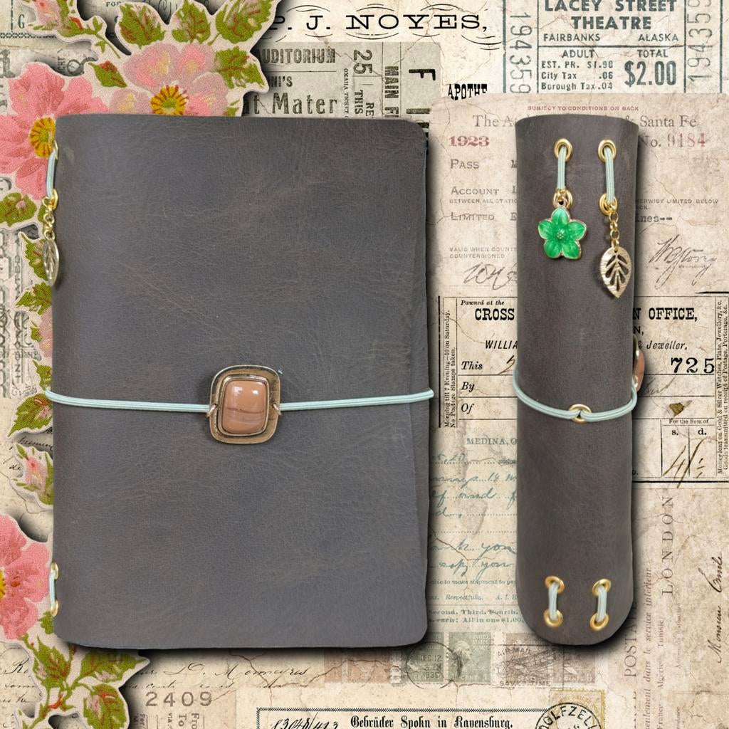 travelers notebook A6 handgemaakt van groen leer, Ophalen of Verzenden, Nieuw, Frame of Mal