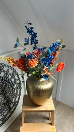 Boeket kunstbloemen incl. vaas, Huis en Inrichting, Woonaccessoires | Kunstplanten en Kunstbloemen, Ophalen, Zo goed als nieuw