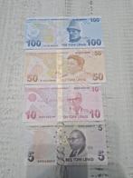 Turkse Lira Bankbiljetten Set UNC, Ophalen of Verzenden