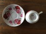 Queen Anne theekop rode en roze rozen, Antiek en Kunst, Antiek | Servies los, Ophalen of Verzenden