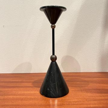 OPRUIMING Vintage marmer en messing kandelaar Memphis stijl beschikbaar voor biedingen