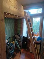 Stevige hoogslaper van steigerhout, 190cm hoog, Ophalen, 90 cm, Eenpersoons, Zo goed als nieuw