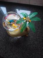 Vissenkommetje met palmboompje met licht en visjes, Ophalen, Zo goed als nieuw