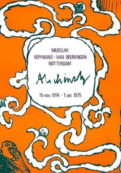 Grote ALECHINSKY  Lithografische affiche 1974, Antiek en Kunst, Kunst | Litho's en Zeefdrukken, Ophalen of Verzenden