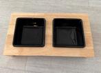 Pet bowls (set of 2 on a wooden stand), Ophalen of Verzenden, Zo goed als nieuw