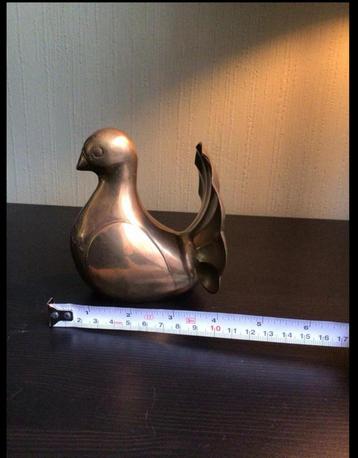 Vintage Messing Duif Beeldje / Boekensteun beschikbaar voor biedingen