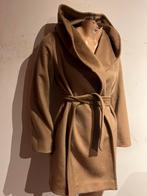 Max Mara jas met ceintuur en capuchon maat xs origineel zgan, Maat 38/40 (M), Bruin, Max Mara, Ophalen of Verzenden