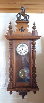 Antieke regulateur klok loopt goed, Antiek en Kunst, Antiek | Klokken, Ophalen of Verzenden