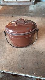 Emaille franse lunchbox/voedsel kannetje, Ophalen of Verzenden
