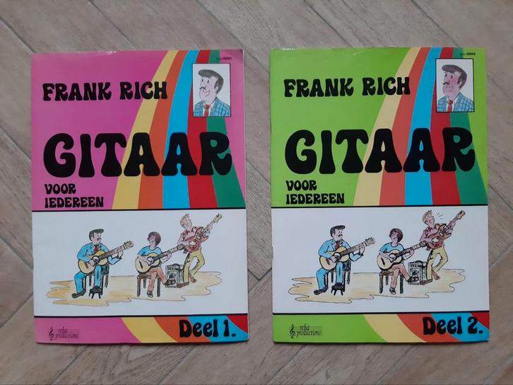2 Lesboeken Frank Rich Gitaar voor Iedereen - gitaar, Muziek en Instrumenten, Bladmuziek, Zo goed als nieuw, Les of Cursus, Klassiek