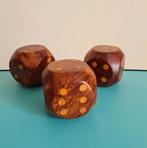 Vintage retro houten dobbelstenen dobbelsteen midcentury, Ophalen of Verzenden, Huis en Inrichting