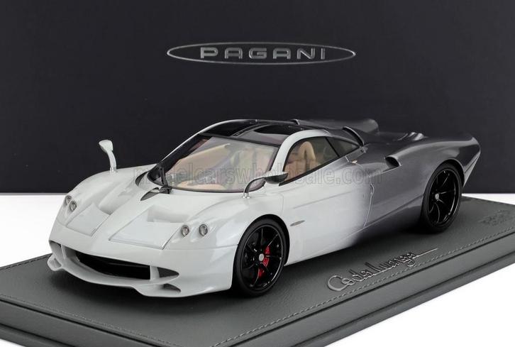 BBR 1:18 Pagani Codalunga White Grey, Hobby en Vrije tijd, Modelauto's | 1:18, Nieuw, Auto, Overige merken, Ophalen of Verzenden