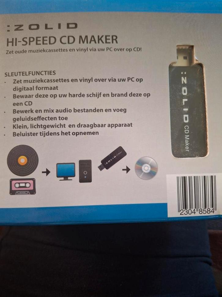 Zolid Hi-Speed CD Maker - Zet muziek om naar CD!, Audio, Tv en Foto, Converters, Zo goed als nieuw, Ophalen of Verzenden