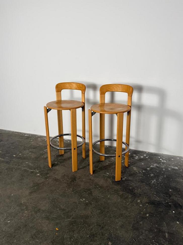 Kusch Co Bruno Rey barkruk naturel (2 beschikbaar), Huis en Inrichting, Barkrukken, Zo goed als nieuw, 60 tot 90 cm, 1 kruk, Ophalen