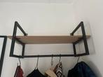 Wandkapstok met Houten Plank en Metalen Frame, Ophalen, Zo goed als nieuw, Hout, Wandkapstok