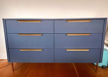 Blue Dresser with 6 drawers