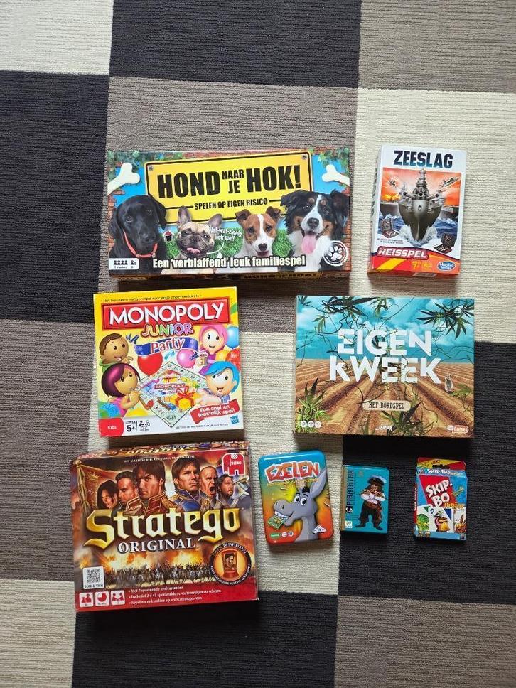 Diverse gezelschapsspellen [Stratego, Monopoly jr etc], Hobby en Vrije tijd, Gezelschapsspellen | Bordspellen, Gebruikt, Een of twee spelers