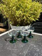 Roemer wijnglazen groen ribbelvoet,vintage,zgan, Ophalen of Verzenden