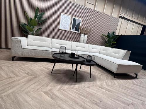 ZGAN Home Center Teddy Bouclè Hoekbank - Crème - 360 x 200, Huis en Inrichting, Banken | Bankstellen, Zo goed als nieuw, Hoekbank