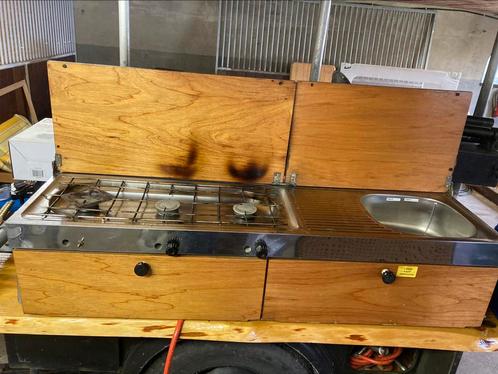 Retro vouwwagen keuken buitenkeuken, Tuin en Terras, Buitenkeukens, Gebruikt, Ophalen