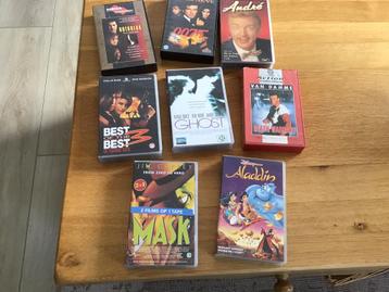 Films op videoband,8 stuks ,voor wie nog een recorder heeft beschikbaar voor biedingen
