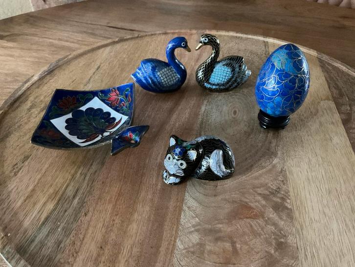 Cloisonne diversen oud gaaf vintage chinees emaille koper, Antiek en Kunst, Antiek | Emaille, Ophalen of Verzenden