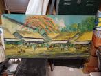 groot Indonesisch schilderij op doek, Ophalen