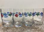 4 Boerenbont Glazen - Zo Goed Als Nieuw!, Ophalen, Glas of Glazen, Boerenbont, Glas