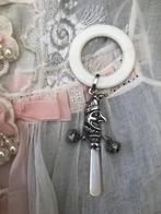 Zilveren Rammelaar Rinkelbel Jan Klaassen met 2 belletjes, Ophalen of Verzenden