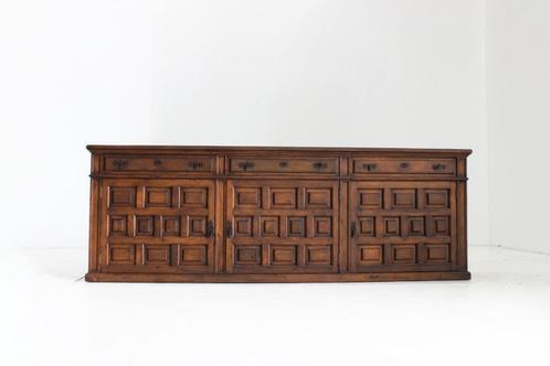Vintage Brutalist Sideboard dressoir, Huis en Inrichting, Kasten | Dressoirs, Gebruikt, 200 cm of meer, 25 tot 50 cm, Met lade(s)