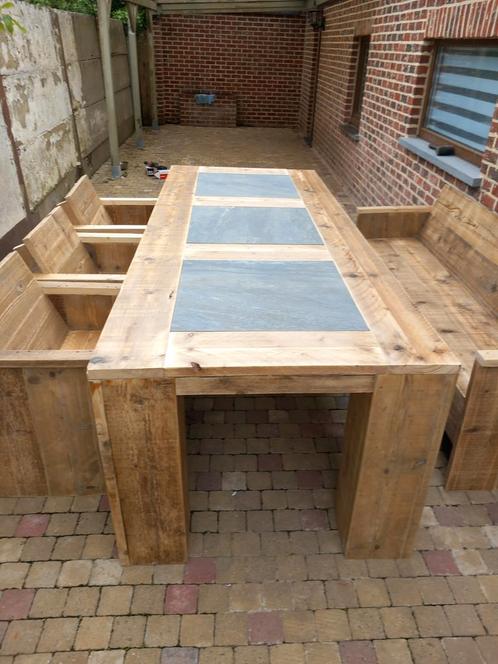 Steigerhout tuinsets gratis levering, Tuin en Terras, Tuinsets en Loungesets, Nieuw, Overige materialen, Bank, Ophalen of Verzenden