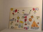 Schilderij kinderschilderij op doek, Ophalen, Zo goed als nieuw