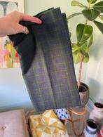 Stof ruitjes blauw groen vintage retro jaren 70, Gebruikt, Blauw, 120 cm of meer, 200 cm of meer