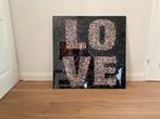 Mooi plexiglas schilderij “LOVE” afm 75/75cm, Huis en Inrichting, Woonaccessoires | Schilderijen, Tekeningen en Foto's, Ophalen