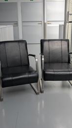 2stuks mooie lederen fauteuils - bieden, Ophalen, Zo goed als nieuw, 75 tot 100 cm, Minder dan 150 cm