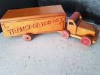 Nooitgedacht houten Vintage transportwagen met pin !, Gebruikt, Ophalen of Verzenden, Duw- of Trekspeelgoed