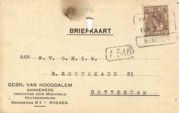 Gebrs. van Hoogdalem, Rhenen - 09.1923 - briefkaart beschikbaar voor biedingen