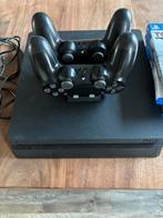 PS4 Slim met 2 controllers & games, Spelcomputers en Games, Spelcomputers | Sony PlayStation 4, Met 2 controllers, Ophalen of Verzenden