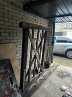 Enkele portdeur / landhek, Ophalen, Gebruikt, Hout, Sierhekwerk