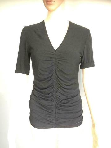 D338 Origineel Burberry: maat S=36 zwart  top shirt beschikbaar voor biedingen