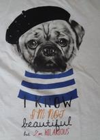 Shirt maat M, wit met afdruk hond erop, korte mouw. C&A, Maat 38/40 (M), Wit, Ophalen of Verzenden, Zo goed als nieuw