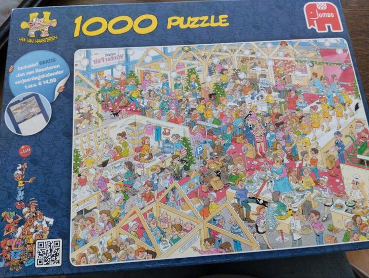 Jan van Haasteren puzzel de Winterfair 1000 stukjes, Hobby en Vrije tijd, Denksport en Puzzels, Gebruikt, Legpuzzel, 500 t/m 1500 stukjes