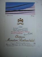 Origineel Chateau Mouton Rothschild Wijn Etiket 1980, Frankrijk, Nieuw, Ophalen of Verzenden, Rode wijn
