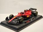 Burago Ferrari F1-75 Sainz 1:18, Auto, Nieuw, Ophalen of Verzenden, Bburago