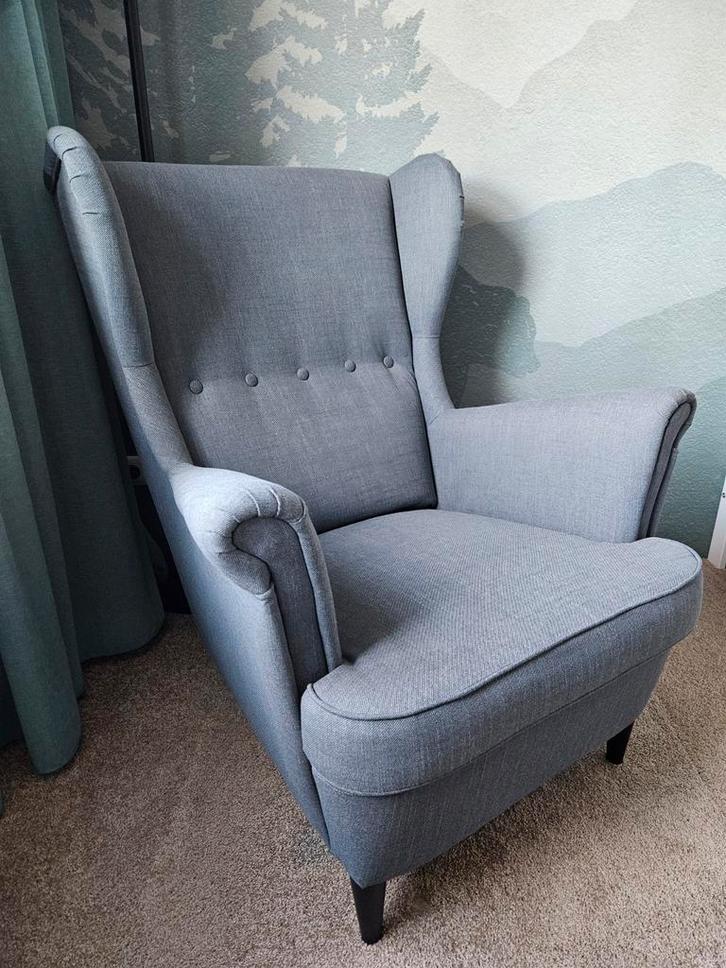 Ikea Strandmon fauteuil, Huis en Inrichting, Fauteuils, Zo goed als nieuw, 75 tot 100 cm, Ophalen