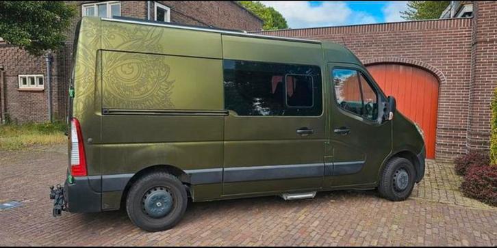 Off grid Renault Master camperbus, Auto's, Renault, Particulier, Diesel, Origineel Nederlands, Groen, Ophalen