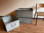 Metalen bakken vintage groot industrieel, Huis en Inrichting, Minder dan 50 cm, Minder dan 50 cm, Gebruikt, Metaal