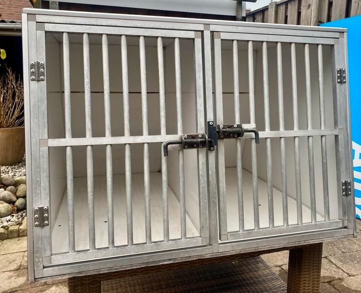 Goede robuuste degelijke dubbele Transportkooi ,Bench ,Box, Dieren en Toebehoren, Transportboxen, Zo goed als nieuw, Ophalen