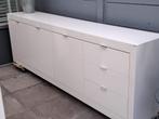 Hoogglans dressoir wit goossens, Ophalen, Zo goed als nieuw, 25 tot 50 cm, 200 cm of meer