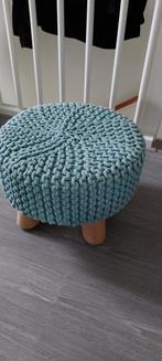 Poef gehaakt groen/ blauw, Ophalen